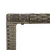 Lauko baldų komplektas Sodo komplektas su pagalvėlėmis, 5 dalių, pilkas, poliratanas