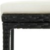 Lauko baldų komplektas Sodo komplektas su pagalvėlėmis, 5 dalių, juodas, poliratanas