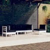Lauko baldų komplektas Sodo komplektas su pagalvėlėmis, 5 dalių, pušies masyvas