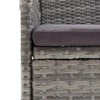 Lauko baldų komplektas Sodo komplektas su pagalvėlėmis, 5 dalių, pilkas ir juodas