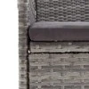 Lauko baldų komplektas Sodo komplektas su pagalvėlėmis, 7 dalių, pilkas ir juodas