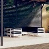 Lauko baldų komplektas Sodo komplektas su pagalvėlėmis, 8 dalių, pušies masyvas