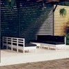 Lauko baldų komplektas Sodo komplektas su pagalvėlėmis, 9 dalių, pušies masyvas