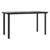 Lauko baldų komplektas Sodo komplektas su pagalvėmis, 11 dalių, juodas/pilkas, ratanas