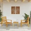 Lauko baldų komplektas Sodo krėslai, 2vnt., 66,5x65x81cm, akacijos medienos masyvas
