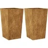 Sodo vazonai 2 vnt 45x45x75 cm oro sąlygoms atsparus plienas