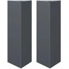 Sodo loveliai, 2vnt., antracito, 30x26x75cm, plienas