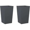 Sodo loveliai, 2vnt., antracito spalvos, 45x45x75cm, plienas