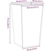 Sodo loveliai, 2vnt., antracito spalvos, 45x45x75cm, plienas