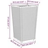 Sodo loveliai, 2vnt., juodos spalvos, 32,5x32,5x57cm, PP