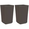 Sodo loveliai, 2vnt., rudos spalvos, 32,5x32,5x57cm, PP