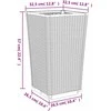 Sodo loveliai, 2vnt., rudos spalvos, 32,5x32,5x57cm, PP
