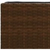Sodo loveliai su ratukais, 2vnt., rudi, 107x32x38cm, PE ratanas