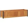 Sodo lovelis, 110x30x27,5cm, akacijos medienos masyvas/plienas