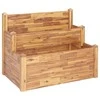 Sodo lovelis, 110x75x84cm, akacijos medienos masyvas, 2 aukštų