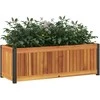 Sodo lovelis, 80x30x27,5cm, akacijos medienos masyvas/plienas