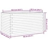Sodo lovelis, 90x60x45,5cm, impregnuota pušies mediena