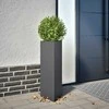 Sodo lovelis, antracito, 30x26x75cm, plienas, trikampis