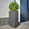 Sodo lovelis, antracito, 50x43x75cm, plienas, trikampis