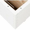 Sodo lovelis, baltas, 110x110x49,5cm, pušies medienos masyvas