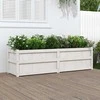 Sodo lovelis, baltas, 180x50x50cm, pušies medienos masyvas