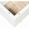 Sodo lovelis, baltas, 70x40x26,5cm, pušies medienos masyvas