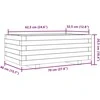 Sodo lovelis, baltas, 70x40x26,5cm, pušies medienos masyvas