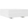 Sodo lovelis, baltas, 70x70x26,5cm, pušies medienos masyvas