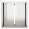 Sodo lovelis, baltas, 70x70x70cm, pušies medienos masyvas