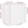 Sodo lovelis, baltas, 70x70x72,5cm, pušies medienos masyvas