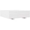 Sodo lovelis, baltas, 80x80x26,5cm, pušies medienos masyvas