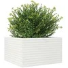 Sodo lovelis, baltas, 80x80x45,5cm, pušies medienos masyvas