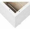 Sodo lovelis, baltas, 80x80x49,5cm, pušies medienos masyvas