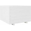 Sodo lovelis, baltas, 80x80x49,5cm, pušies medienos masyvas
