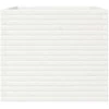 Sodo lovelis, baltas, 80x80x68,5cm, pušies medienos masyvas