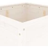Sodo lovelis, baltas, 82,5x82,5x78cm, pušies medienos masyvas