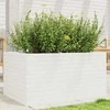 Sodo lovelis, baltas, 90x60x45,5cm, pušies medienos masyvas