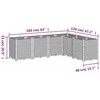 Sodo lovelis, baltos spalvos, 160x120x53cm, PP