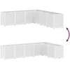 Sodo lovelis, baltos spalvos, 160x160x53cm, PP