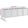 Sodo lovelis, baltos spalvos, 160x40x53cm, PP