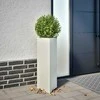 Sodo lovelis, baltos spalvos, 30x26x75cm, plienas, trikampis