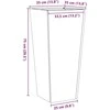 Sodo lovelis, baltos spalvos, 35x35x75cm, plienas