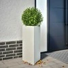 Sodo lovelis, baltos spalvos, 40x34,5x75cm, plienas, trikampis