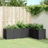 Sodo lovelis, juodos spalvos, 160x120x53cm, PP