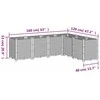 Sodo lovelis, juodos spalvos, 160x120x53cm, PP