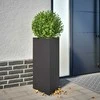 Sodo lovelis, juodos spalvos, 40x34,5x75cm, plienas, trikampis