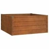 Aukštas sodo lovelis, rūdžių, 100x100x45cm, Corten plienas
