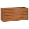 Aukštas sodo lovelis, rūdžių, 100x40x45cm, Corten plienas