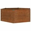 Aukštas sodo lovelis, rūdžių, 129x129x45cm, Corten plienas