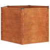 Aukštas sodo lovelis, rūdžių, 129x129x77cm, Corten plienas